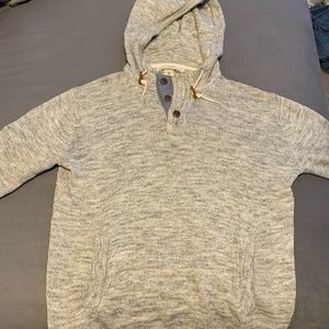 H&M Quarter-button Hoodie Sweater